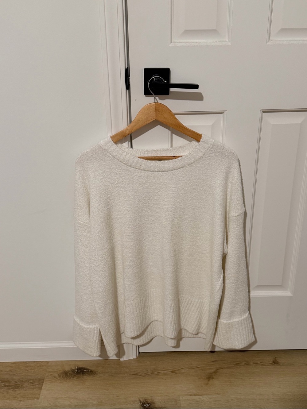 Amazon Women's Cream Crewneck Sweater - Textured Knit